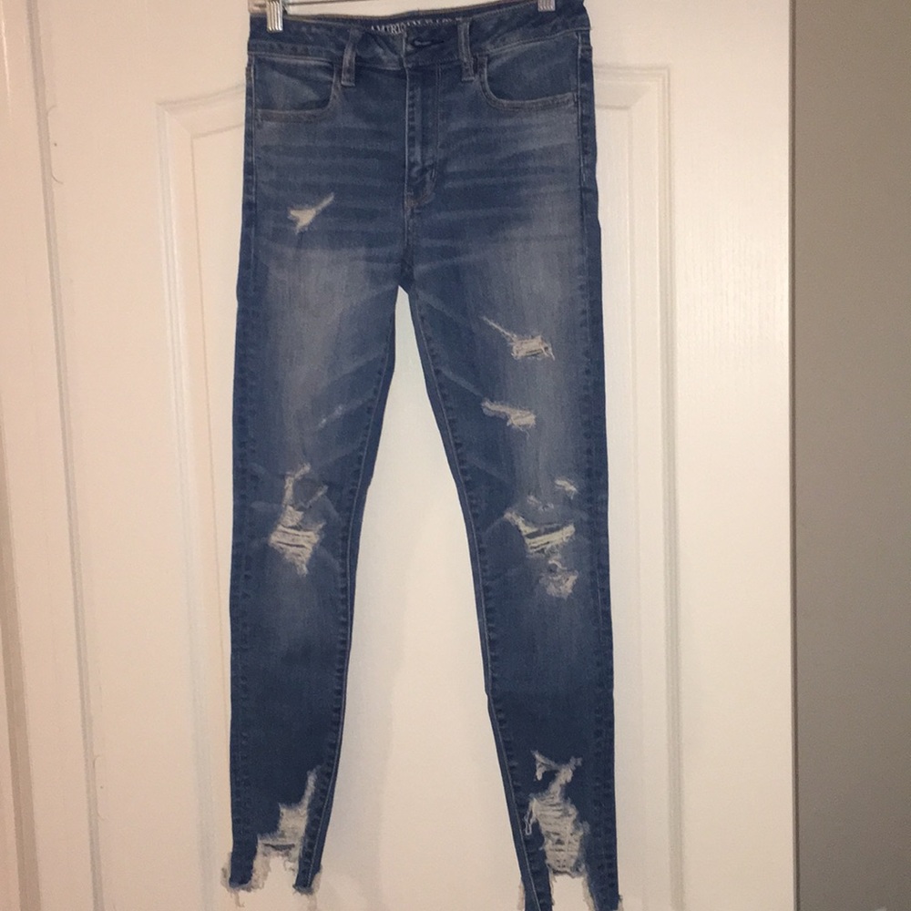 AE distressed skinny jeans